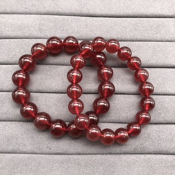 zui紅的雞血紅草莓晶單圈手鏈 紅到發黑 草莓點多到ji致