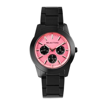 RELAX TIME｜三眼腕錶-蜜桃粉(R0800-16-22)-38mm