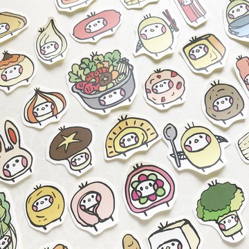 布籽生物│火鍋料籽 插畫貼紙