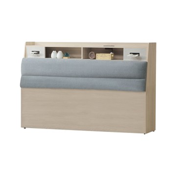 Homelike 喜家居雙人5尺附USB貓抓布收納床頭箱(2502)