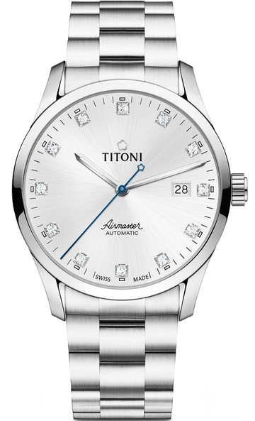 TITONI 梅花錶 空中霸王系列 AIRMASTER 機械腕錶(83743S-581)-39mm-銀白面鋼帶【刷卡回饋 分期0利率】【APP下單點數13倍送】