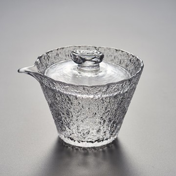 玻璃蓋碗茶杯功夫茶具套裝加厚透明泡茶壺手工冰露敬茶三才碗家用