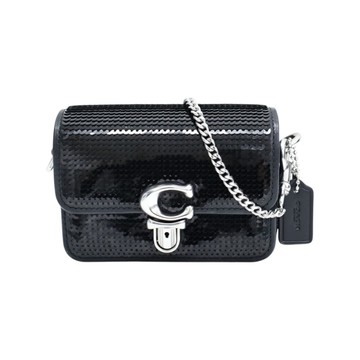COACH 寇馳 黑色 亮片 肩背包 CM429 【二手名牌BRAND OFF】