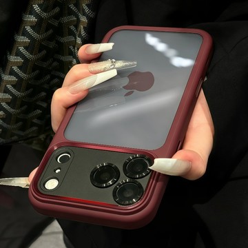 秒變18 鎧甲護鏡 勃艮第紅 高透抗黃 手機殼 適用iPhone 17 16 15 14 13 Pro Max 防摔殼