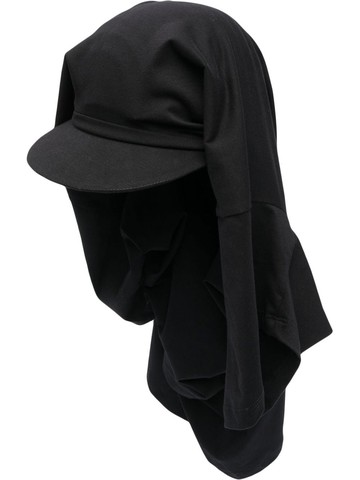 Raf Simons - graphic-print T-shirt cap - unisex - Cotton - 59 - Black