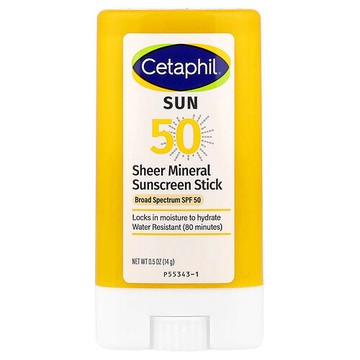 Cetaphil, 全粹礦物質抗曬棒，SPF 50，0.5 盎司（14 克）
