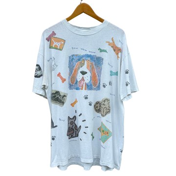 1997 Vintage Rel.e.vant Products 狗狗藝術 Bow Wow 全印 T恤