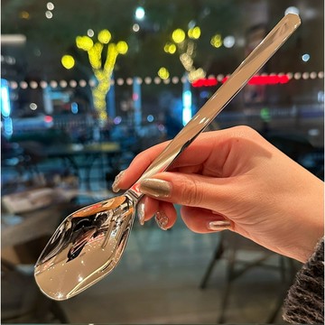 [隔日到貨]韓系不鏽鋼八角湯匙 方頭湯匙 八角勺 料理匙 大湯匙 加厚方頭八角湯匙 大湯勺 攪拌匙 家用西餐