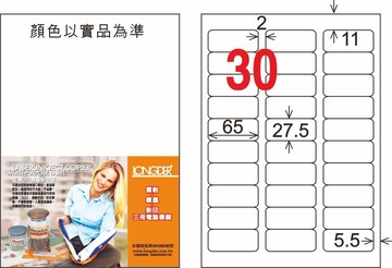 【龍德】LD-852-T-C A4透明護貝膜標籤(不可列印) 27.5x65mm【APP滿額下單10%點數(單一帳號最高5000點)】1/31止