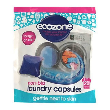 愛潔森 ecozone 植物性親膚洗衣膠囊 20顆 強力清潔 保護衣物  1包