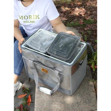 特大容量飯盒袋保溫袋加厚鋁箔手提送餐箱戶外防水便當包露營餐包