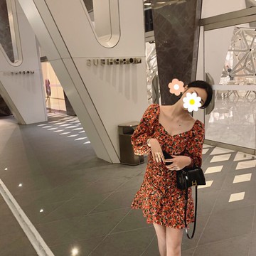2022夏季時尚新款法式超仙女碎花長裙子顯瘦閨蜜裝雪紡連衣裙氣質