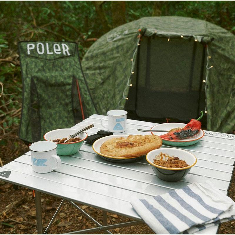 POLeR ポーラー POLER CAMP PLATE 選べるカラー MINT BLACK キャンプ アウトドア 食器 キャンププレート キッチンウェア ホーロー 琺瑯