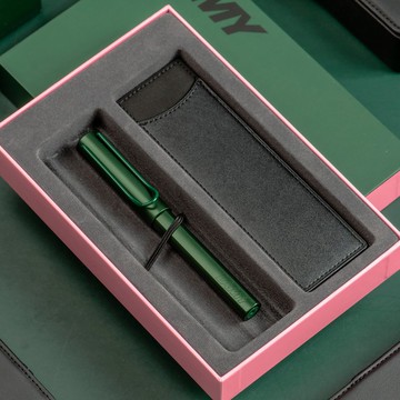 【雷雕刻字】LAMY 鋼珠筆 單入筆套禮盒 /AL star 2026  松木綠
