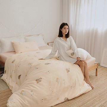 柔絲萊賽爾纖維 床包組 薄被套 鋪棉兩用被/台灣製床單/ABHT043