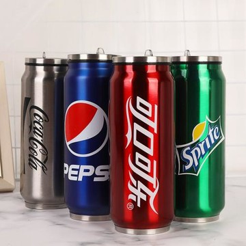 可樂罐保溫杯不銹鋼易拉罐水杯子創意車載兒童學生飲料吸管杯批發