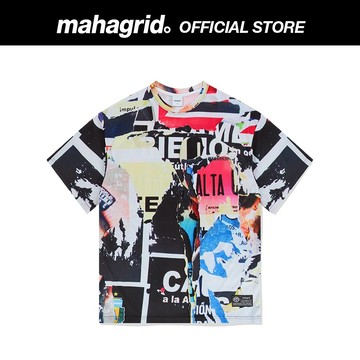 [MAHAGRID] 拼貼網眼t恤COLLAGE MESH TEE