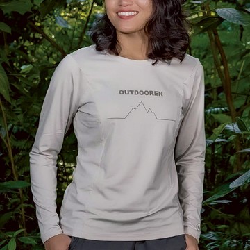 【WOAWOA】UPF50+涼感循環極風衣-長袖【簡約山稜線款】登山衣 排汗衣 涼感衣 衣服  防曬  登峰衣