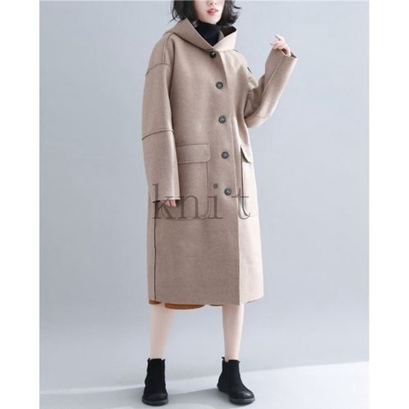 ダッフルコートレディースおしゃれ40代50代60代シニアゆったりアウターコートロング丈2516 通販 Lineポイント最大get Lineショッピング