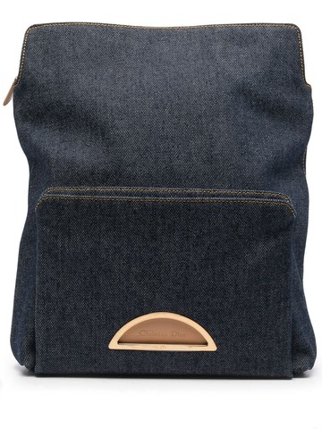 Christian Dior - 2000s pre-owned Maris Pearl backpack - women - Canvas/Leather - One Size - Blue