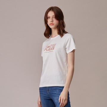 GIORDANO 女裝松鼠印花上衣 - 06 皎白