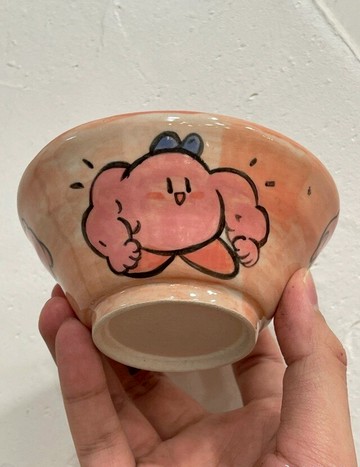 日式肌肉卡比碗家用飯碗可愛卡通星之卡比陶瓷碗網紅餐具