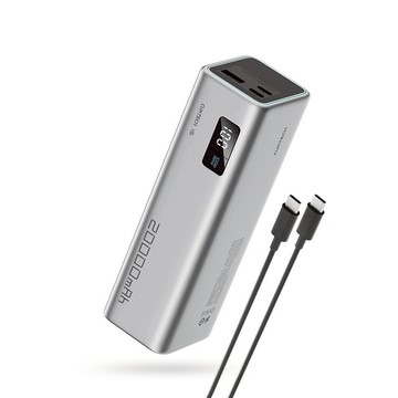 【 Wh+CCC】行動電源 15號SE PB200 20000mAh 100W 可上飛機-灰色 灰色