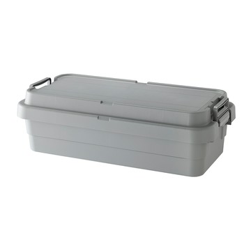 日本RISU TRUNK CARGO 掀蓋式耐壓收納箱(淺型)-40L-岩灰