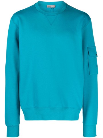 Herno - crew-neck cotton sweatshirt - men - Cotton - 48 - Blue