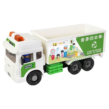 kidmate 孩子王 台灣好車隊 資源回收車  白色 + 綠色  1個  36.3x16.5x13.2cm