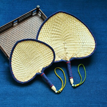 手工大蒲扇棕葉編織手搖扇棉布縫制包邊懷舊復古扇子送老人趕蚊子