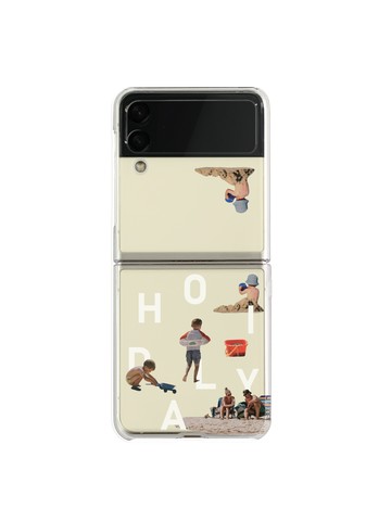 Sand Play Clear Hard Z Flip Phone Case