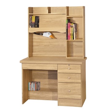 MUNA家居 北原橡木3.5尺書桌(全組)(408) 105X55X165cm