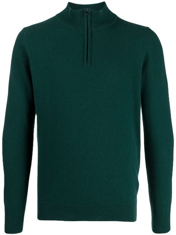 Pringle of Scotland - quarter-zip merino-cashmere jumper - men - Merino/Cashmere - XXL - Green