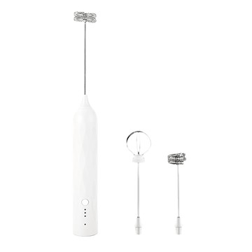 YUNMI 電動咖啡奶泡器 三檔可調電動攪拌器 咖啡奶泡器 電動打蛋機  白色  1個