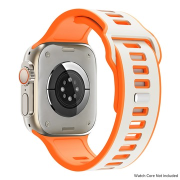 兩色矽膠錶帶兼容 Apple Watch Ultra 49 毫米系列 11/10 46 毫米 42 毫米 9 8 7 6