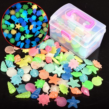 夜光石頭魚缸沙小石子造景底砂裝飾吸光石熒光石夜光石發光散珠