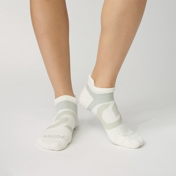 【FOOTER除臭襪】環形360度減壓船短襪女款(T100M-白)