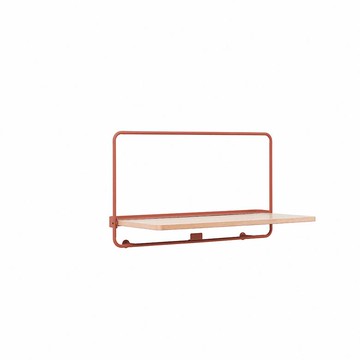 Design Bite｜鎖壁桌子 磚紅