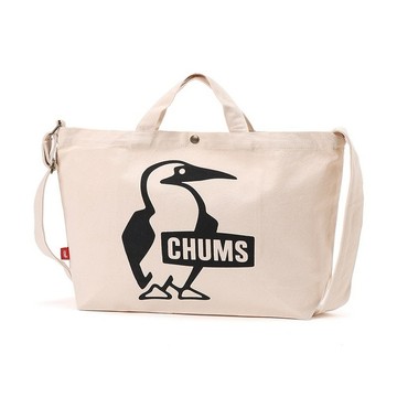 CHUMS Booby Canvas Shoulder肩背包 黑/白-CH603494K071