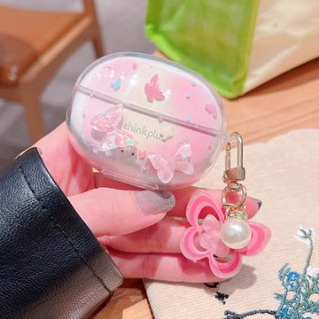 炫彩可愛立體適用聯想LP5pro耳機保護套LenovoLP5pro無線藍牙耳機殼透明軟殼創意女款鏈條