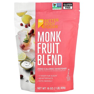 BetterBody Foods, Monk Fruit Blend, 16 oz (454 g)