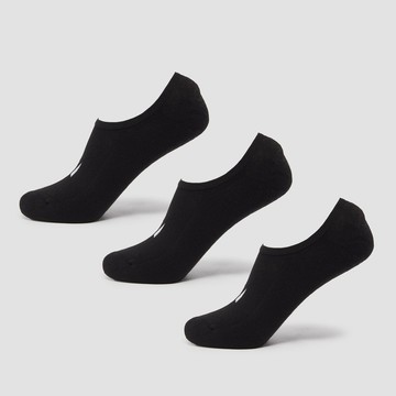 MP Unisex Invisible Socks (3 Pack) - Black - UK 9-11