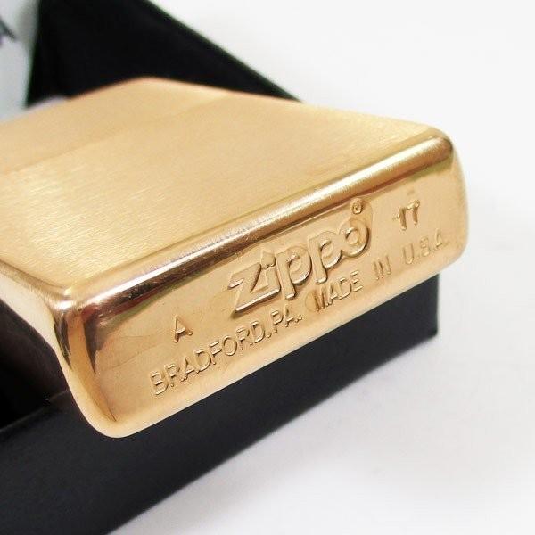 zippo ジッポー 204B 刻印無し ブラッシュ ブラス BRUSHED BRASS