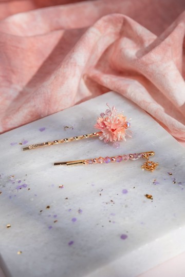 花見斤染櫻鍍金髮夾套裝