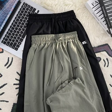 日系 Cityboy 工裝褲 中性風 戶外機能風 美式闊腿抽繩傘兵工裝褲男戶外機能男生運動登山直筒休閒衝鋒衛褲長褲 傘兵