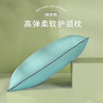 毛毛雨枕頭學生宿舍單人羽絲絨枕芯一對家用不塌陷不變形助眠枕