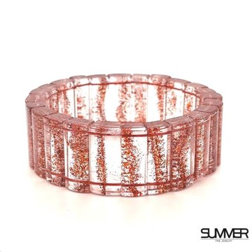 買1送2【SUMMER寶石】收藏級絕礦金草莓超七手排86.3g (23mm)買就送插座鹽燈+電動攪拌咖啡杯