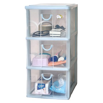 生活King 三層大物收納盒 藍色 PP塑膠材質  1個