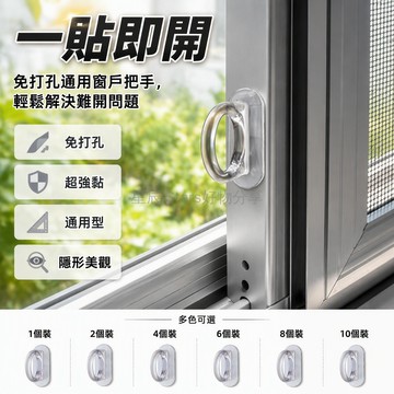 台灣出貨✨ 免打孔透明推拉把手 翻蓋防潮設計 玻璃門輔助開關 居家辦公通用型 強力承重不傷牆面